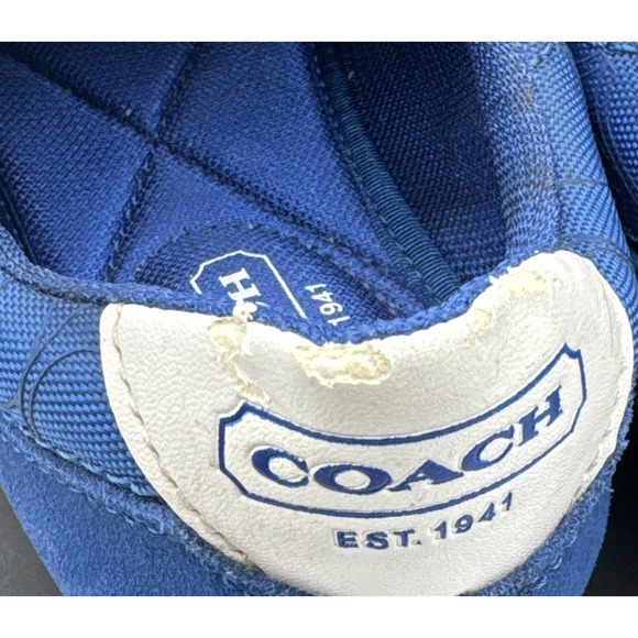 Coach Women's Patti Signature Sneakers Low Top Lace Up Blue Canvas Shoe Sz 7M - Picture 10 of 12
